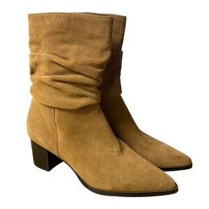 Blondo Tarrah Waterproof Suede Slouch Boots Sz 11 Pull On Western Cowgirl